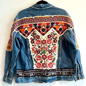 Embellished Jean Jacket Oversized
